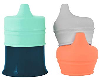 Boon SWAP - Juego de cucharas para bebé, menta, silicona y acero para niños, cuchara de doble extremo, autoalimentadores, adecuado para bebés de 4 meses en adelante