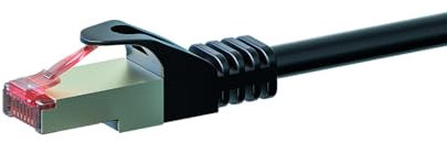 Danicom CAT 6 Netzwerkkabel LSOH - S/FTP - 10 Meter - Schwarz, POE, Ethernet, LAN, Patchkabel, Datenkabel, RJ45 - für Serverschränke, Switches, Router, Modems!