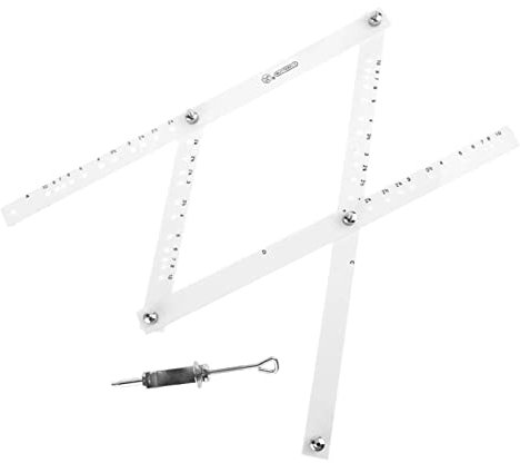 perfeclan 34cm Pantograph Künstler Zeichenwerkzeug Langlebig Klappvergrößerer 10-fach Maßstab Lineal Tischler Metrische Skala Karte Bilder Projekt Briefpapier
