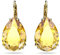Swarovski Millenia Ohrstecker, Gelbe, Vergoldete Ohrringe mit Strahlendem Swarovski Kristall