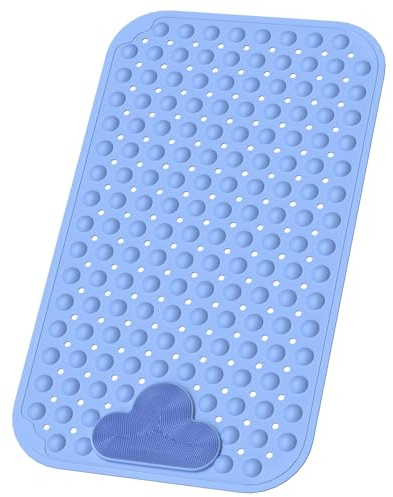 XIYUNTE Tapis de douche antidérapant et anti-moisissure pour personnes âgées, 70 x 40 cm, tapis de bain antidérapant avec massage des pieds, tapis de douche antidérapant, facile à nettoyer et à