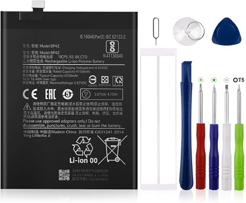 SwarKing Ersatz Akku Kompatibel mit Mi 11 Lite & Mi 11 Lite 5G & Mi 11 Lite 5G NE BP42 with Toolkit