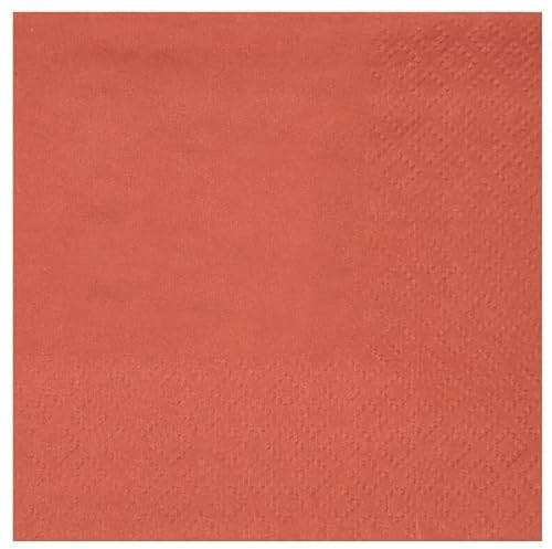 Santex mariage Lot de 25 Petites Serviettes Cocktail 20x21cm, Terracotta