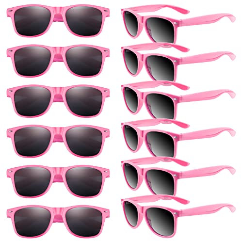 TUPARKA 12er-Pack Sonnenbrillen in großen Mengen Schulparty Goody Bag Fillers für Geburtstagsparty Beach Pool Party, Pink