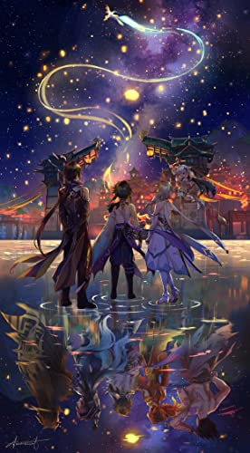 SURVEYOR Peinture par Numéro Adulte Genshin Impact Manga avec Pinceaux et Acryliques Bricolage Peintures Kits pour Adultes Enfants Seniors Débutant, pour la Décoration Intérieure Maison - 40x50cm