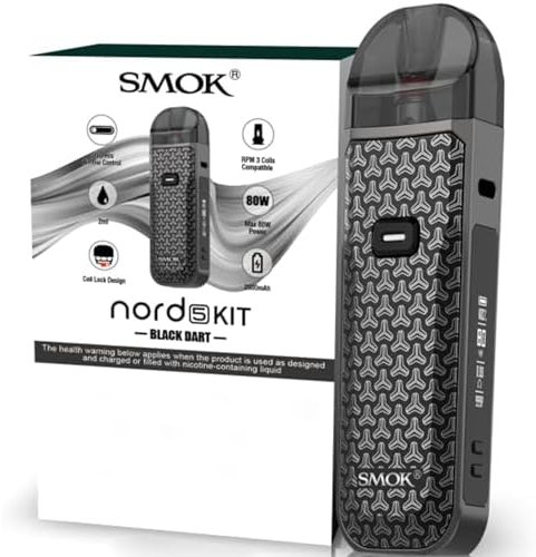 SMOK Nord 5 Kit |Smok Nord 5 Pod Mod Kit 80W Vape Kit Built in 2000mAh Akku mit 5ml Nord 5 Cartridge RPM 3 Mesh Coil (0.15Ω / 0.23Ω)kein Nikotin