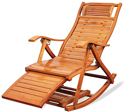 ANIFM Zero Gravity Lounge Chair, Verstellbarer Holzstuhl für die Außenterrasse, unterstützt 441 Pfund, tragbare Länge, dehnbarer Deck-Liegestuhl für Veranda, Deck, Balkon oder Lounge-Stuhl für den