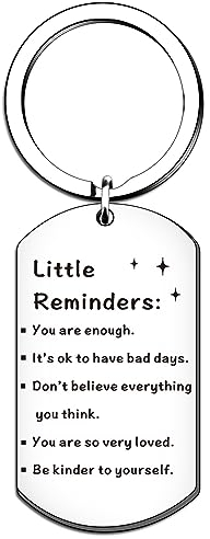WTOPP Little Reminders Keyring Inspiration Keyring Motivational Mental Health Keyring Daily Affirmation Inspiration Uplifting Quotes Reminder Gift For Her He Hug Gifts Self Love