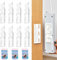 8 Stück Steckdosenleisten Halterung mit 3 Kabel Organizer, Selbstklebender Wandhalterung Steckdose Fixierer Ständer für WiFi Router, Fernbedienung, Computer (Transparent)