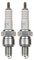 2x Zündkerze CR6HS passend für Honda CB 50, Z 50 Monkey, XR 80, Yamaha XV 250 Virago – Zündkerzen Set 2 Stück entstört