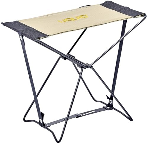 Uquip Falthocker Fancy Boulder I Faltbarer Campinghocker mit 100 kg Traglast I kompakter Klapphocker aus Stahl & Polyester I Hocker für Camping, Wandern, Radtouren, Festivals & Reisen