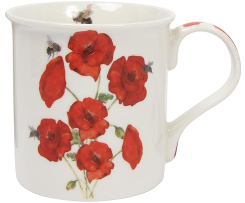 The Leonardo Collection Bee-Tanical - Poppies and Bee Fine China Mug