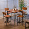 RELAX4LIFE Table à Manger avec 4 Chaises, Ensemble Table et Chaises Encastrables, Table Haute Cuisine Carrée 90x90 CM avec Cadre en Métal pour Restaurant Café Salle à Manger