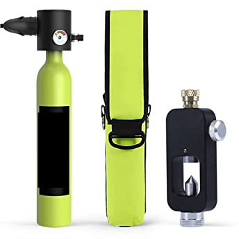 JXIYUO Tauchflasche Mini-Tauchausrüstung Tank Tauchflasche Sauerstoffflasche Schnorchelset mit Adapter Sanfter atmen (Farbe: A, Größe: Tauchausrüstung G)