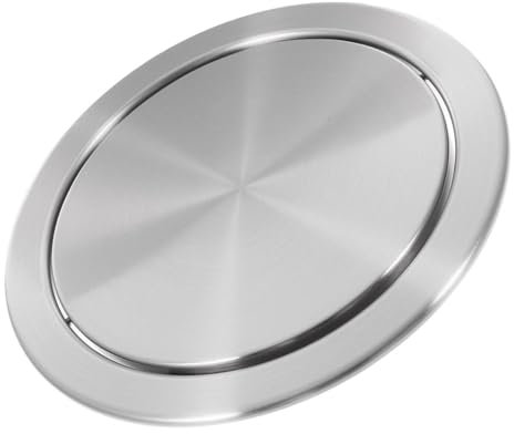 Mikinona Couvercle De Poubelle Acier Inoxydable Fermeture Automatique pour Cuisine Et Salle De Bain Discret Et Élégant