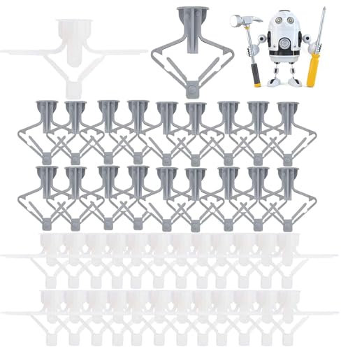 SVOCK 200pcs Taco Pladur, Tacos para Pladur Tacos, Tacos Pladur Gran Peso, Anclajes de Techo, Tacos de Expansión Metálicos para Fijación Sobre Piedra Ladrillo Hormigón Yeso, Tornillería No Incluida