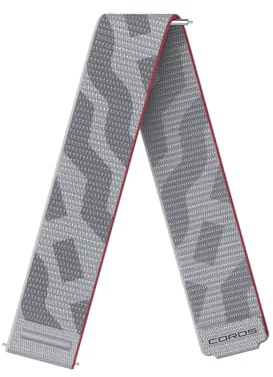 COROS Nylonband 22 mm (Grau gemustert, Nylon) | Nur kompatibel mit PACE 4, PACE 3, PACE Pro, APEX 4 42 mm, APEX 2 Pro, APEX Pro, APEX 46 mm