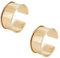 UNICRAFTALE 2 Stück Goldene Geriffelte Armreifen Punk Stil Breites Band Offener Armreif Verstellbare Handgelenk Manschette Wickelarmband Für Edelstein Leder Inlay Armreifherstellung 3.45cm Breit