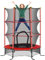 HOMCOM Kindertrampolin Ø163 cm, Trampolin mit Sicherheitsnetz, Randabdeckung, Gartentrampolin für Kinder 3-10 Jahre, bis 50 kg belastbar, Rot