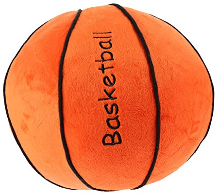 JEWEDECO Basketball Korb Kinder Plüschtier Ball 1 Basketball Üsch Kissen Weicher Basketball Kissen Für Dekoration Und Reisen Fuzzy Basketball Für Jungen Und Ädchen