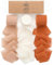 Vitalizart Chiffonband Rosa & Weiß & Terrakotta 3,8 cm x 19,2 m, Geschenkband Breit Schleifenband, Dekoband zum Basteln, Fransenband für Hochzeitseinladungen, Brautsträuße, Geschenke Verpackungen