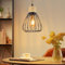 ZMH Pendelleuchte Esstisch Hängelampe Vintage - Esszimmerlampe Schwarz Metall Esszimmer Hängeleuchte 1 Flammig Retro Hanfseil aus Holz Industrial E27 Pendellampe für Wohnzimmer (ohne Leuchtmittel)