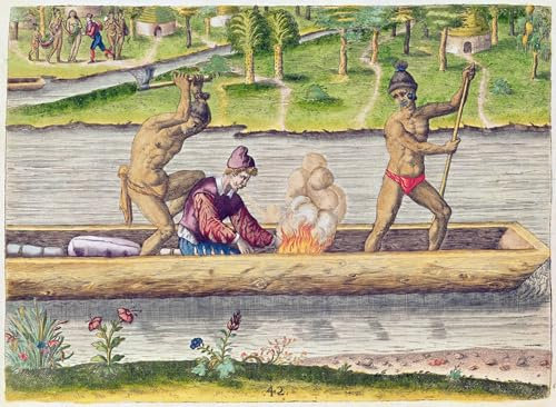 PSVDCTOO Gefeiert Wandbilder Kunst Poster Poster Bilder Der Mord an einem Franzosen von Jacques Le Moyne Vintage Wandbild für Heimdekoration 60x90cm
