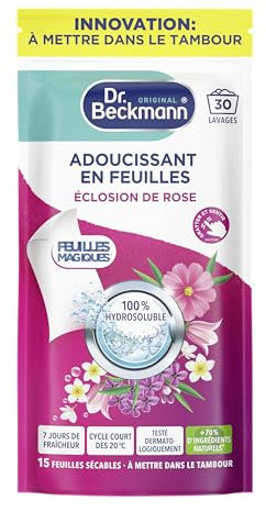 Dr. Beckmann Foglie magiche® - Ammorbidente in foglie, esplosione di rosa x30 lavaggi