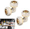 2 Pièces Raccords À Vis De 16 mm Avec Coude, Raccord À Vis Coudé À 90° Pour Tube Composite Multicouche - Angle De Raccord À Vis 90° Pour Tube Composite Multicouche Et Tube Composite En Aluminium