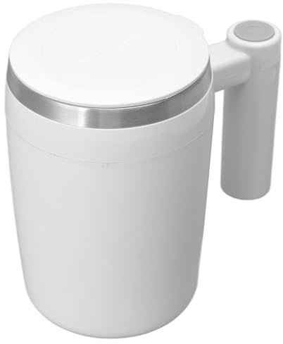 Qcwwy Taza de Mezcla Automática de Mezcla Excelente Taza de Eléctrica de Aislamiento Térmico para Picnic y Hogar, 380 Ml de Carga USB de Acero Inoxidable de Agitación