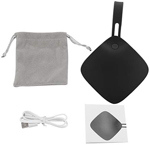 Mini batterie portable anti-explosion rechargeable par USB - Double face - 2 niveaux de température - 5000 mAh - Pour le bureau et la maison - Blanc noir gris (noir)