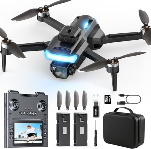 Drone Pliable avec Caméra 1080P et Écran HD 4,3″ pour Adultes et Débutants