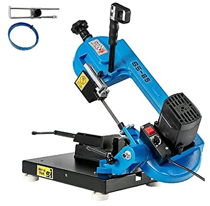 Sierra de cinta Metal portátil banco BS-85, sierra 1KW for cortar madera, fibra vidrio, plástico, hoja carpintería, velocidad 40-88MPM,Alta Estabilidad