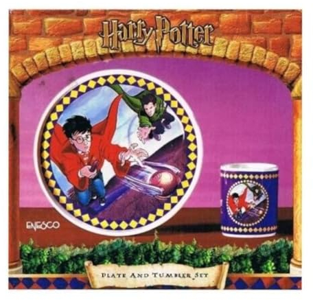 Harry Potter Quidditch Plate and Tumbler Set for Tea, Lunch or Snacks