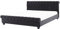 Beliani Stilvolles Bett Polsterbezug Samtstoff Chesterfield Style schwarz Avallon