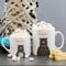 Personalised Parent and Child Mug Set - Father Son Mother Daughter Adult plus Kids Sized Cup Set | Family Baby Chino Mug, Gift Idea for Mother's or Father’s Day Dad Mam (Fun Bear Family Mug Set)