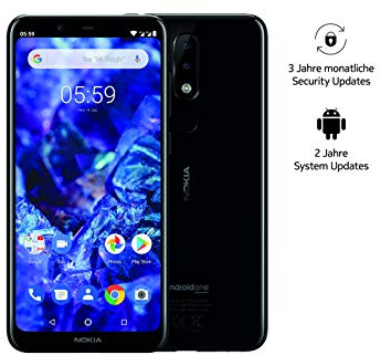 Nokia 5.1 Plus - Smartphone débloqué 4G (5,8 Pouces, 32 Go, Double Nano SIM, Android One Oreo) Noir