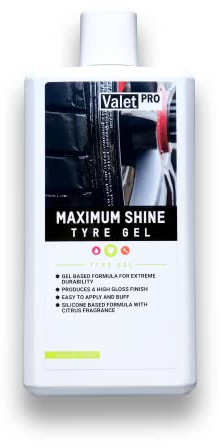 ValetPRO Maximum Shine Tyre Gel 500ml, Reifengel für Auto und Motorrad, hochglänzend und langlebig