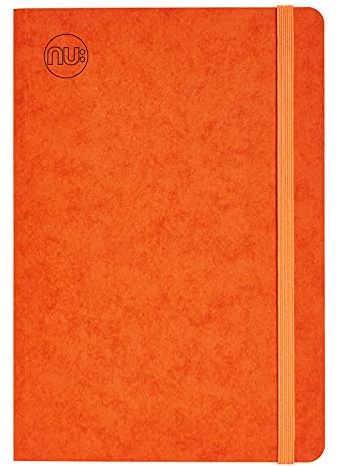 NU: Notizbücher – Craze Cloud Range – A5-Tagebuch – Tagebuchbedarf – Schreibwaren-Notizbücher – linierter Notizblock – Orange – 160 Seiten, NU003960-FSC-OR