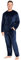 CityComfort Pigiama Uomo Invernale di Pile (XL, Blu Navy)