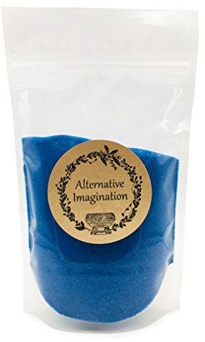 Blue Sand - Fine Sand for Zen Garden, Resin Incense Burner, Smudge Bowl, Ritual Incense, Cast Iron Cauldron, Unity Ceremony, Sensory Bin Table, Mandalas, Crafts by Alternative Imagination (1 Pound)