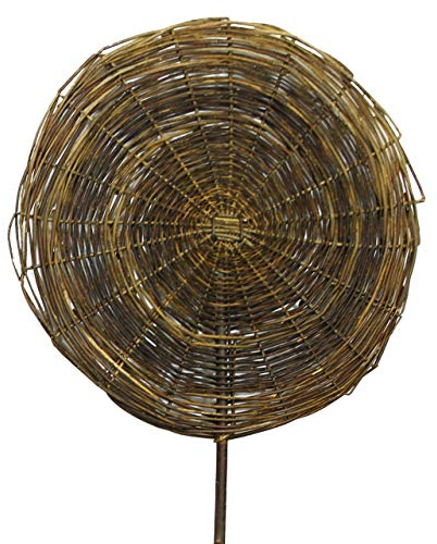 AFP Sichtschutz Weidenbaum Laubbaum klein, Natur. Höhe ca 140 cm (Ø 50 cm Weidengeflecht + 90 cm Stamm) Garten Sichtschutz aus Weide, dekoratives Weidengeflecht – inkl. 2 Jutesäckchen gratis