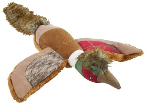 Rosewood Joules Quietschendes weiches Plüsch-Fasan, interaktives Trainingsspielzeug für Hunde, 46 x 36 cm
