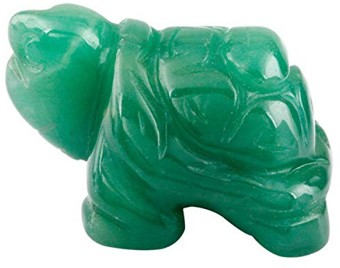 Nupuyai Figura de tortuga de aventurina verde, estatua de energía de cristal curativo para decoración del hogar, 1.5 pulgadas
