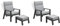 Garden Impressions 2 x Luxus Relaxsessel mit Hocker Max, Verstellbarer Rücken
