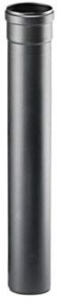 Tubo scarico fumi Lineare mm 500 NERO Diametro 80 mm (confezione 2 pezzi) pellet canna fumaria cucina barbecue