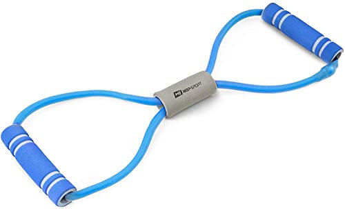 Hop-Sport Fitness Expander 8 Form Brust Widerstandsbänder mit Schaumstoffgriff für Frauen Heimfitness in Zwei Farben (blau)