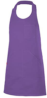 Velilla Grembiule tipo salopette corto e abbottonato unisex adulto, Viola, Taglia unica