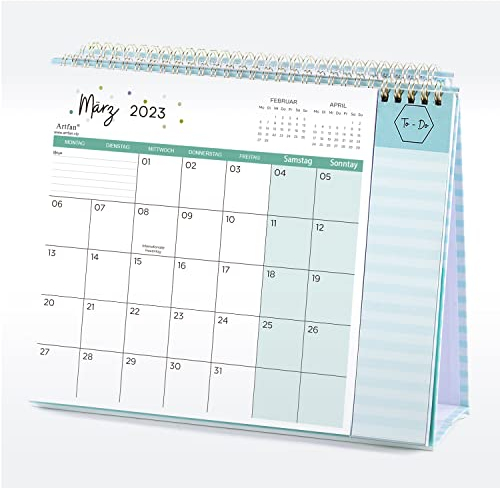 Tischkalender 2025 2026 - Kalender 2025 2026, 18 Monatskalender von Juli 2025 bis Dezember 2026 mit 53 To-Do-Memo-Seiten Pocket Large Typografie Home Office Schule 26,5 x 21,5 x 8,5 cm