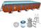 Avenli Pool 540 x 250 x 100 cm Stahlrahmen Aufstellpool Komplettset mit Leiter Filterpumpe Schläuchen und Filterkartusche Framepool braun rechteckig Swimming Schwimmbecken